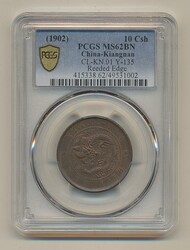 China, Kiangnan, CL-KN. 1 10 cash CD (1902) Attractive example with ...