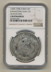 China, Kwangtung, L&amp;M- 133 1 dollar ND (1890–1908) Heaton dies. ...