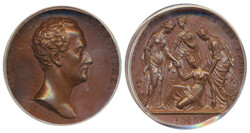 Greece, Wurzbach 4216 Ioannes Kapodistrias Bronze Medal, "1828" ...