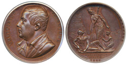 Greece, Wurzbach 8848 Spyridon Trikoupis Bronze Medal, "1826". (1836) ...