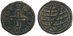 Malacca, John III (1521-57) Gomes 13.01 1 dinheiro ND 2.14 g. Obv: ...