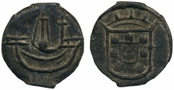 Malacca, Sebastian I (1557-78) Gomes 11.02 1 dinheiro ND 2.30 g. Obv: ...