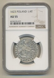 Poland, Sigismund III Vasa Kop. 1279 ¼ taler (ort) 1623 Graded by ...