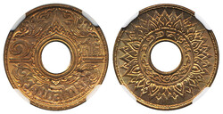 Thailand, Rama VIII (1935-1946) KM -541 satang BE2484 (1941) Graded ...