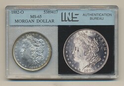 U.S.A., KM 110 1 dollar 1882 O Attractive lustrous example in old INS ...