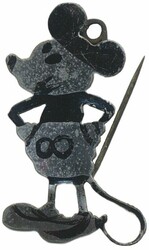 U.S.A., 0.88 g, silver pin Mickey Mouse, Charles Holmer, 1930s