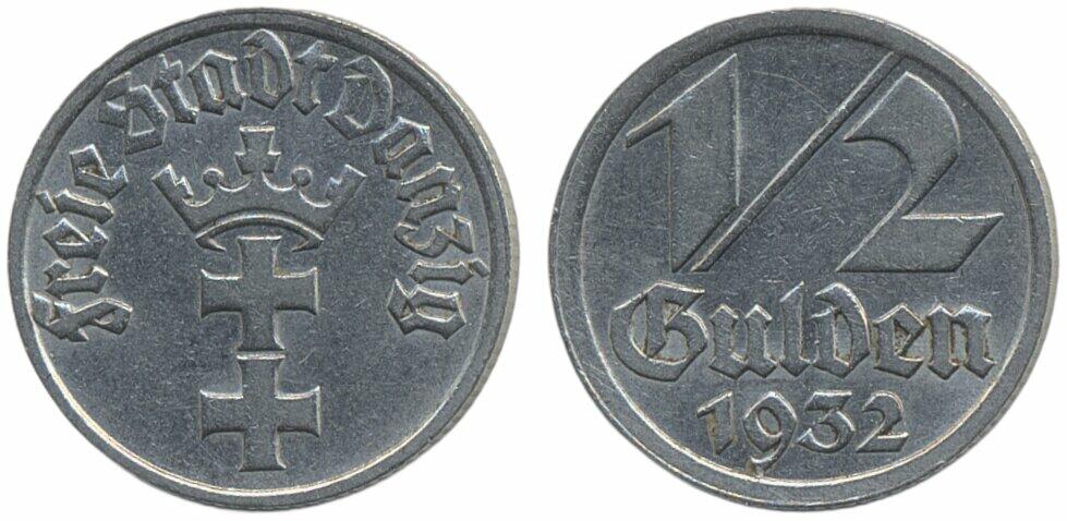 Poland, Danzig, Republic KM 153 ½ gulden 1932 XFAutomatisch ...