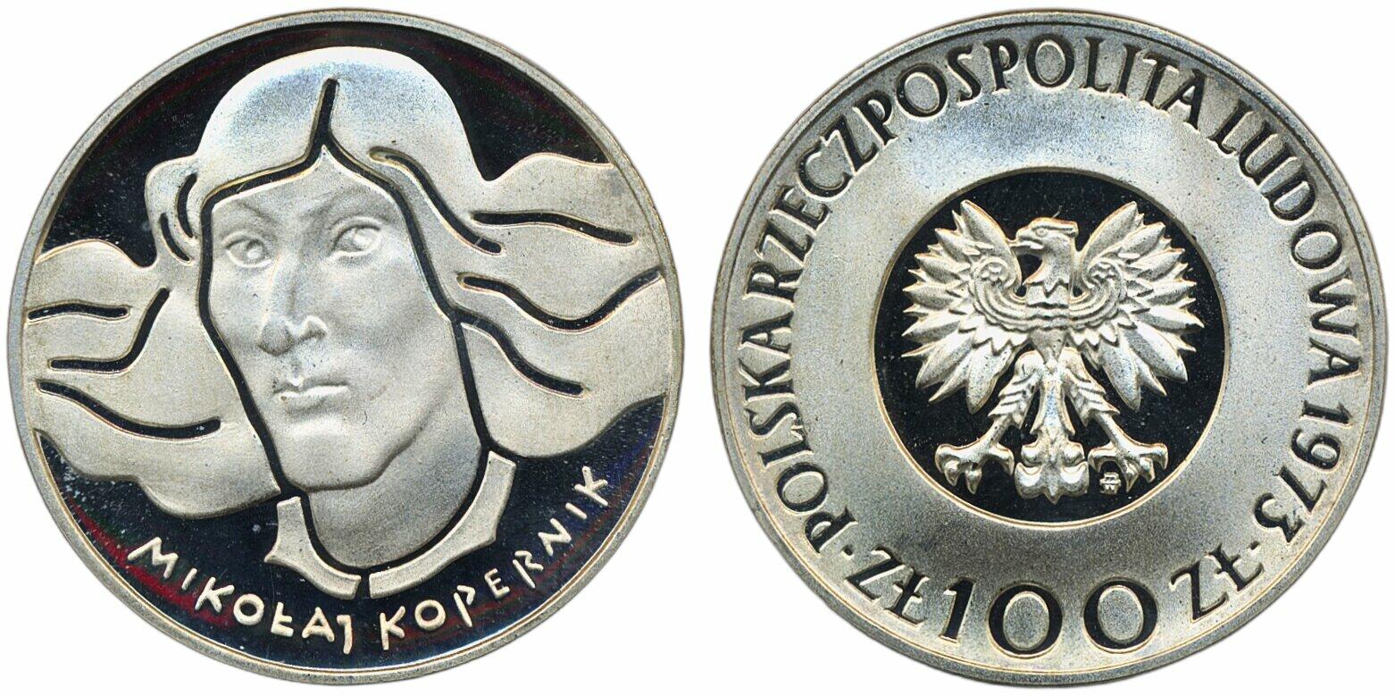 Poland, Republic KM 68 100 zlotych 1973 16.50 g silver UNC ...