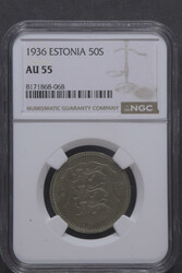 Estonia, KM 18 50 senti 1936 Graded by NGC as AU55. XFAutomatisch ...
