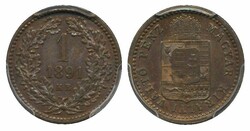 Hungary, Franz Joseph (1848-1916) KM 478 1 krajczar 1891 Graded by ...