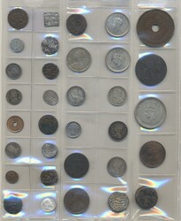 India, Mixed, Lot of 33 different coins of India including silver ...