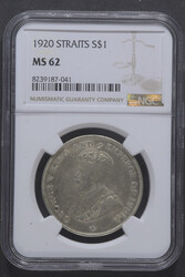 Malaysia, Straits Settlements, George V (1910-1936) KM 33 1 dollar ...