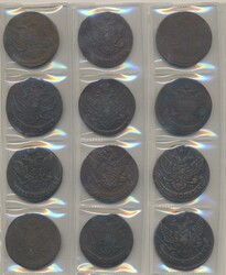 Russia, Group of 24 pcs 5 kopeks 1750s–1790s from various mints. ...