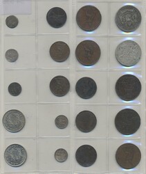 Thailand, Small group of silver and base metal coins of Thailand ...
