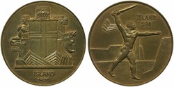 Iceland, Commemorative medal in bronze 69 mm, 140 g, issued 1930 to ...