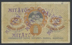 Finland, Pick 14 500 markkaa 1909 No: 21991, cancelled (makulerad, ...