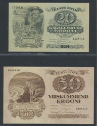 Estonia, Small group of better early notes from Estonia including VG ...