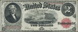U.S.A., Pick 188 2 dollars 1917 VF