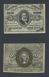 U.S.A., Lot of two US Fractional currency notes. Please inspect! VF