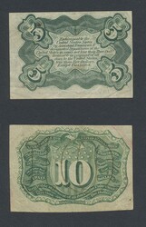U.S.A., Lot of two US Fractional currency notes. Please inspect! VF