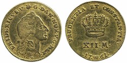 Denmark, Frederik V Sieg 21.4 (Hede 22D) 12 mark (kurantdukat) 1761 3 ...