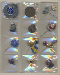 Sweden, Collection of pins automobile history. In total 16 pcs. ...