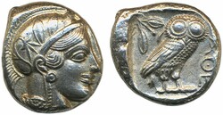 Ancient, Greek coins, Athens, Attica. (ca. 449–404 BC).Tetradrachm, ...