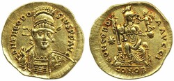 Ancient, Eastern Roman Empire, Theodosius II (402–450). Solidus, 4 ...