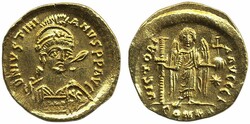 Ancient, Byzantine Empire, Justinian I (527–565). Solidus, 4.00 g. ...
