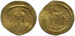 Ancient, Byzantine Empire, Maurice Tiberius. (582–602). Solidus, 4 ...