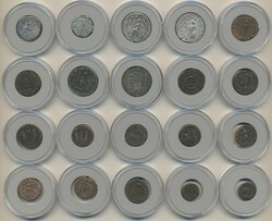 Ancient, Roman Empire, Collection of four silver coins and 16 bronze ...