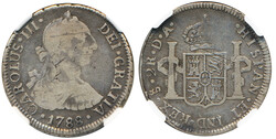 Chile, Charles III (1759-1788) KM 30 2 reales 1788 Graded by NGC as ...