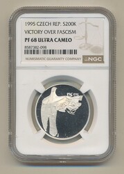 Czech Republic, KM 15 200 korun 1995 Graded by NGC as PF68 ULTRA ...