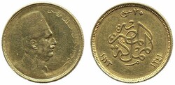 Egypt, Fuad I (1922-1936) KM 339 20 piastres 1923 1.70 g. VF-XF