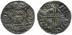 Britain, Æthelred II Spink 1151 1 penny ND 1.33 g. London mint. Long ...