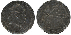 Ethiopia, Menelik II (1889-1913) KM 19 1 birr EE1892 (1900) Graded by ...