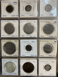 France, Album with approx. 110 coins in different values and metals, ...