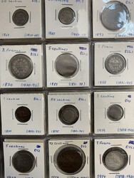 France, Album with approx. 110 coins in different values and metals, ...