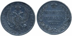 Russia, Nicholas I Bitkin 205 1 rouble 1844 Cleaned. VF
