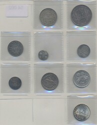 ALL WORLD, Lot. Nine coins in silver from different countries and ...