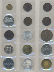 ALL WORLD, 15 coins in silver and bronze, 1847-2005, mixed but high ...