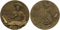 Portugal, 1960 454 g. bronze medal, 1460–1960, 500 years after the ...