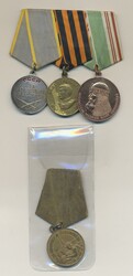 Russia, One box with five Soviet medals, 1940s, mixed quality