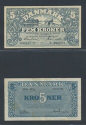 Denmark, Two pcs of 5 kr from Denmark 1937, 1950