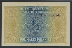 Poland, Pick 7 1/2 marki 1917 Graded by PMG as uncirculated 64. UNC