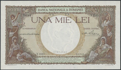 Romania, Pick 46 1000 lei 19 XII 38 Graded by PMG as uncirculated 66 ...