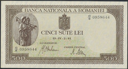 Romania, Pick 51a 500 lei IV.2.1941 Graded by PMG as uncirculated 65 ...