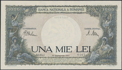 Romania, Pick 52a 1000 lei 10.9.1941 Graded by PMG as uncirculated 66 ...