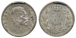 Serbia, Peter I (1903-1921) KM 24.1 50 para 1904 Graded by PCGS as ...