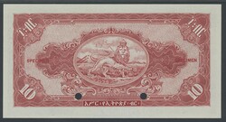 Ethiopia, Pick 14s2 10 dollars ND (1945) Specimen note. Graded by PMG ...